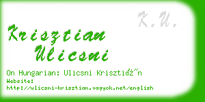 krisztian ulicsni business card